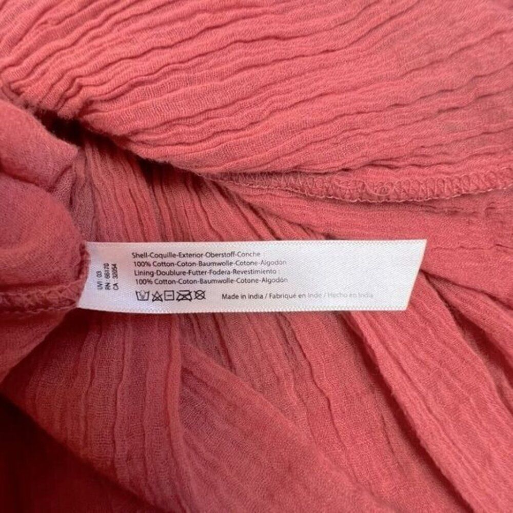 FREE PEOPLE WOMENS TUNIC RED LINED SIZE S P - Picture 5 of 10